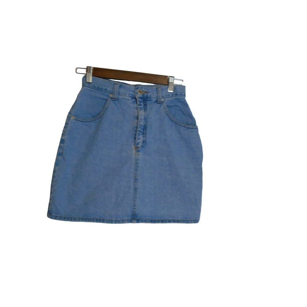 BUM Equipment Vintage Light Wash Jean Skirt Sz 5 EUC Old School